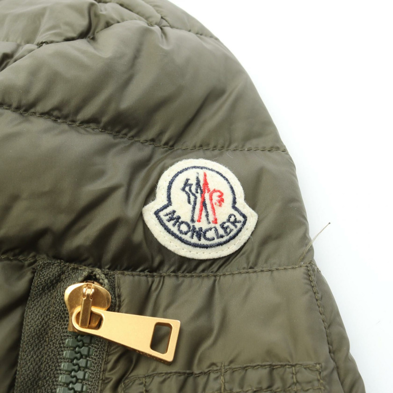 MONCLER GAUFRE 拉鍊羽絨外套 尼龍 卡其色 #1 二手 女款-6