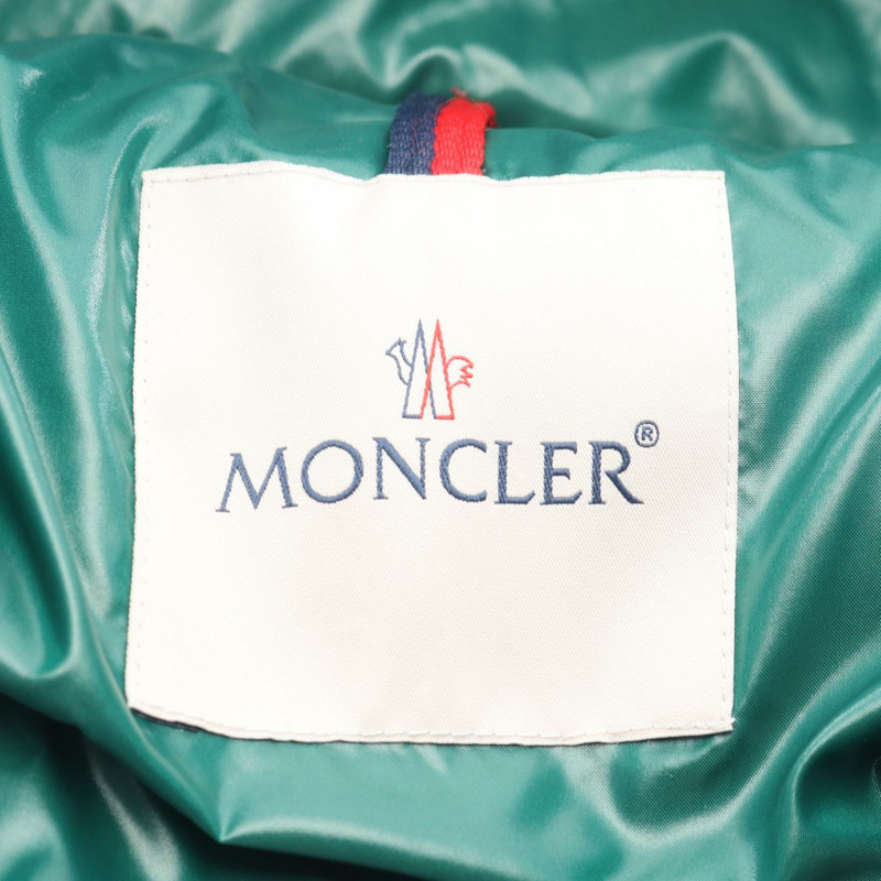 MONCLER GARY 羽絨服，附帽，尼龍材質，藍綠色，2號，二手男款-2