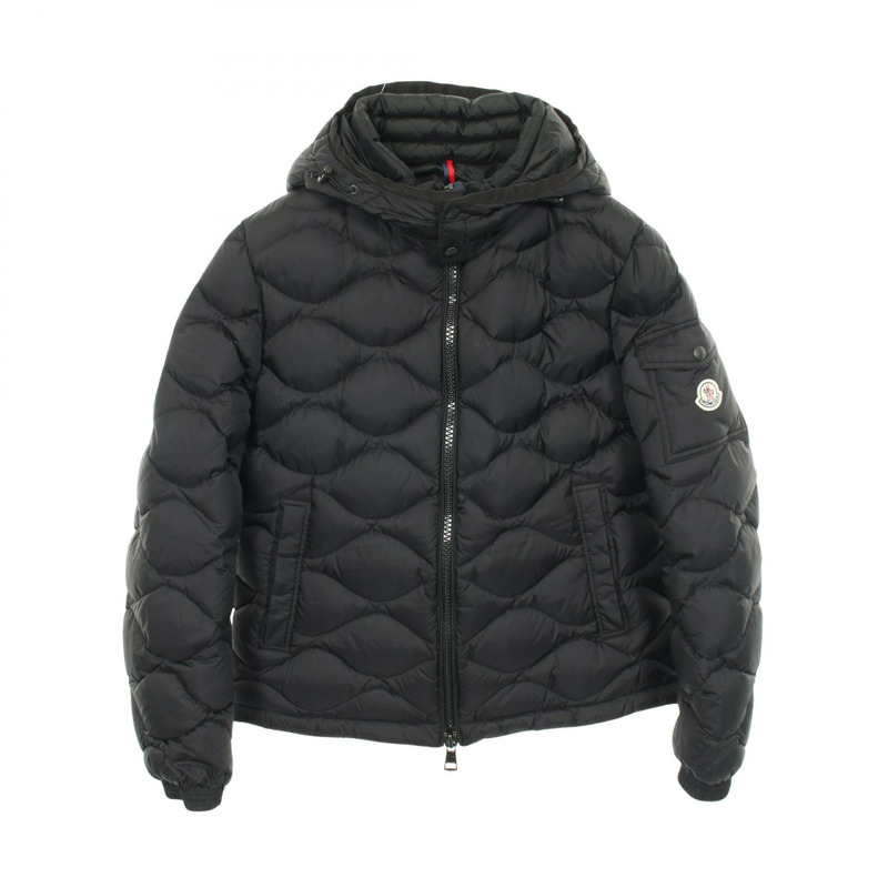 MONCLER MORANDIERES 帶帽羽絨外套 尼龍 黑色 二手 男款 #2-0