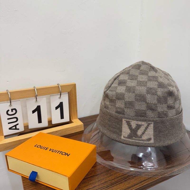 Louis Vuitton灰色毛帽 vintage 二手 秋冬-0