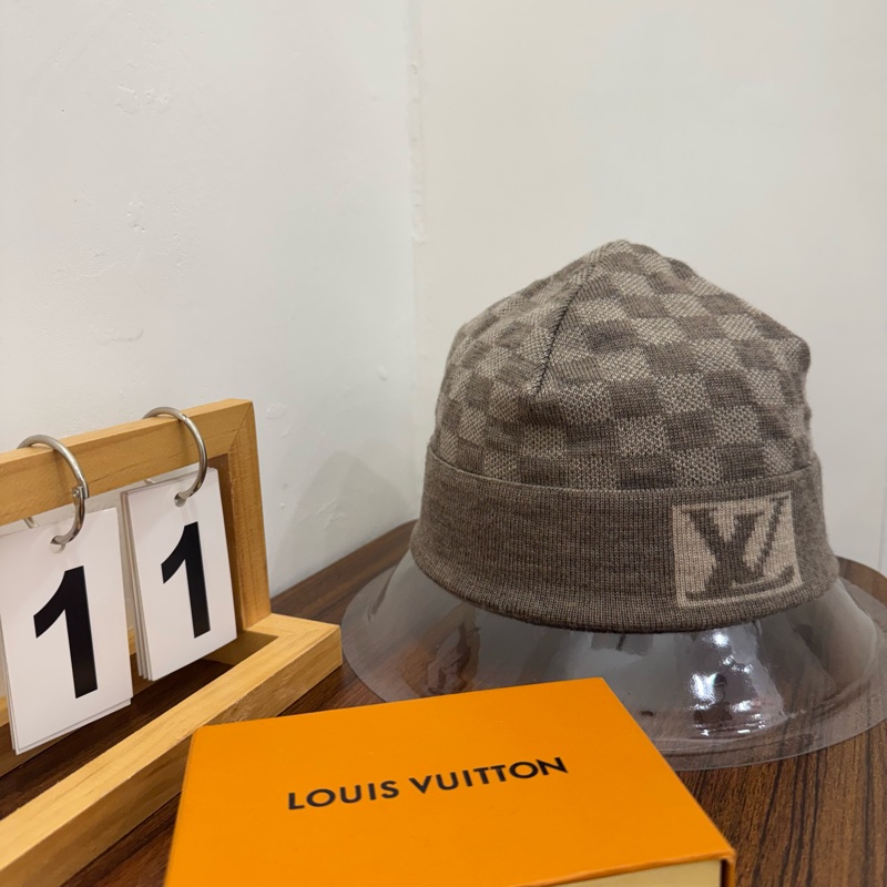 Louis Vuitton灰色毛帽 vintage 二手 秋冬-1