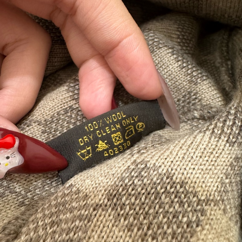 Louis Vuitton灰色毛帽 vintage 二手 秋冬-6