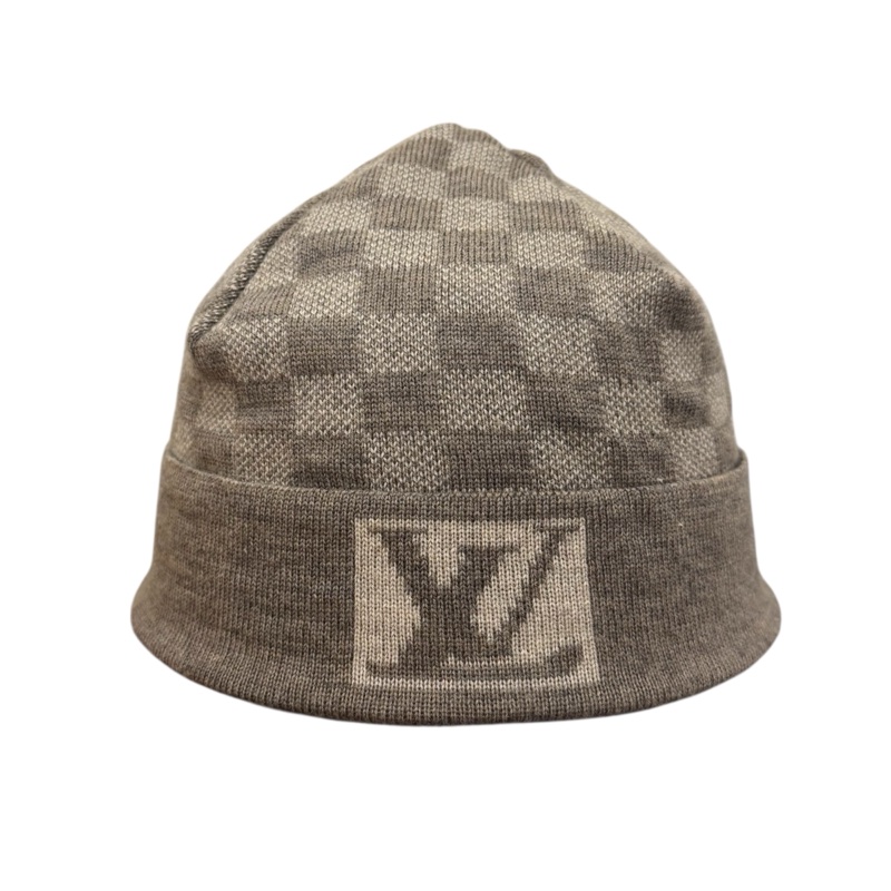 Louis Vuitton灰色毛帽 vintage 二手 秋冬-7