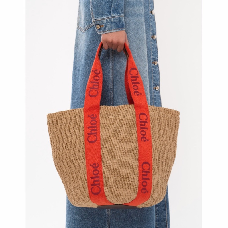 Chloe 女士 大號 Woody 手提包均碼碼28cm*28cm*48cm-4
