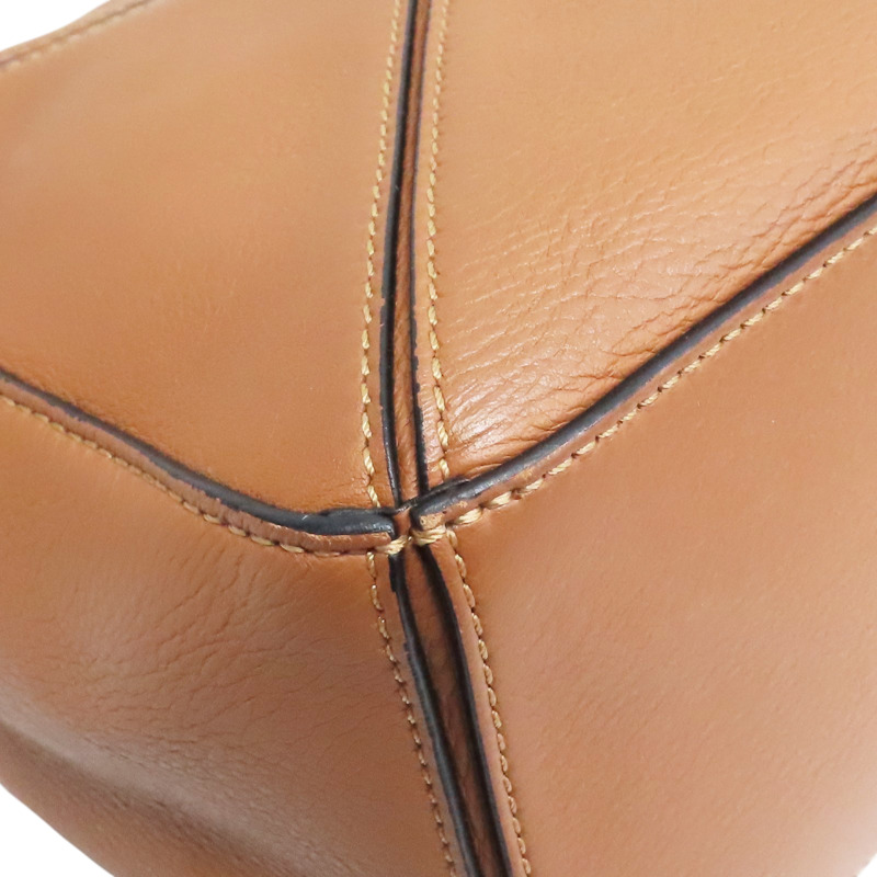 棕色 牛皮 Puzzle Small 肩背包【LOEWE 羅威】 A510PLSX01-11