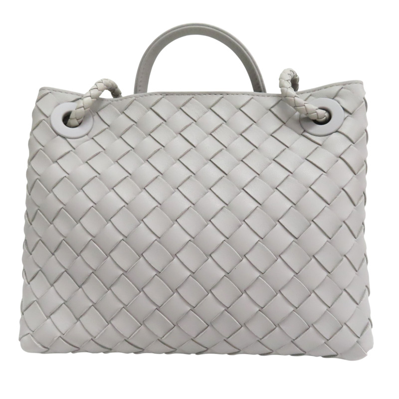 灰色 羊皮編織 Andiamo 肩背包【BOTTEGA VENETA BV 寶緹嘉】 766014VCPP11505-1