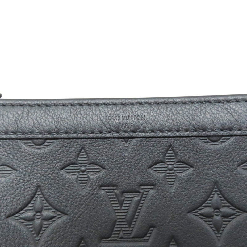 黑色 牛皮壓紋 Gaston 肩背包【LOUIS VUITTON LV 路易威登】 M81115-6