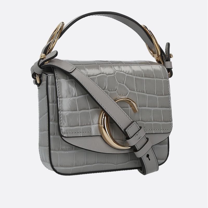 Chloe 女士 金屬徽標手提包均碼碼長度：16cm，寬度：5cm，高度：13cm-1