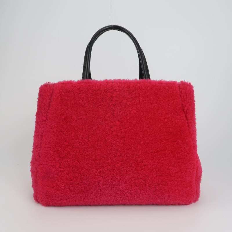 Fendi Petite 2 Jours中號牛皮拼色金屬框架單肩包-4