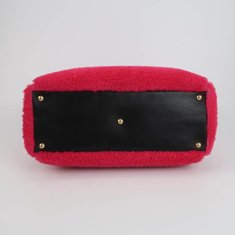 Fendi Petite 2 Jours中號牛皮拼色金屬框架單肩包-5