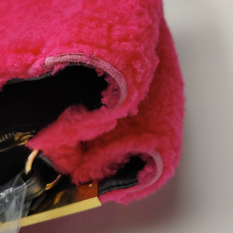 Fendi Petite 2 Jours中號牛皮拼色金屬框架單肩包-16