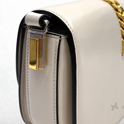 Y1986-GUCCI包包 Sylvie1969系列白牛皮下蓋肩背包615965-9