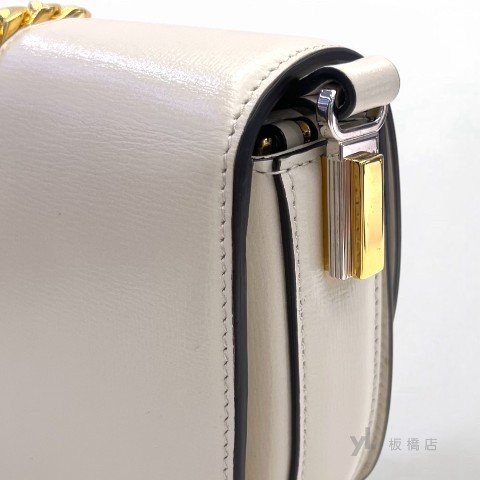 Y1986-GUCCI包包 Sylvie1969系列白牛皮下蓋肩背包615965-10