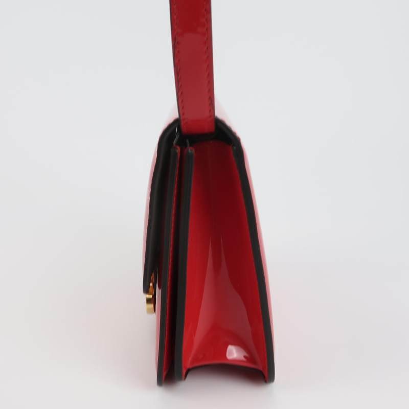 Fendi Karligraphy漆皮純色花體雙F logo斜挎包單肩包-2