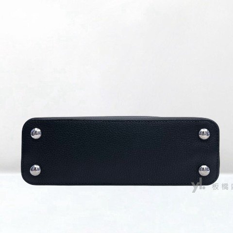 Y1987-LV包包 Capucines BB黑牛皮蛇皮手把手提肩背包-4