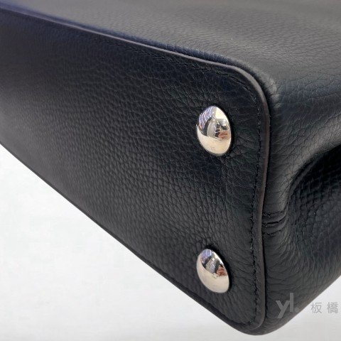 Y1987-LV包包 Capucines BB黑牛皮蛇皮手把手提肩背包-9