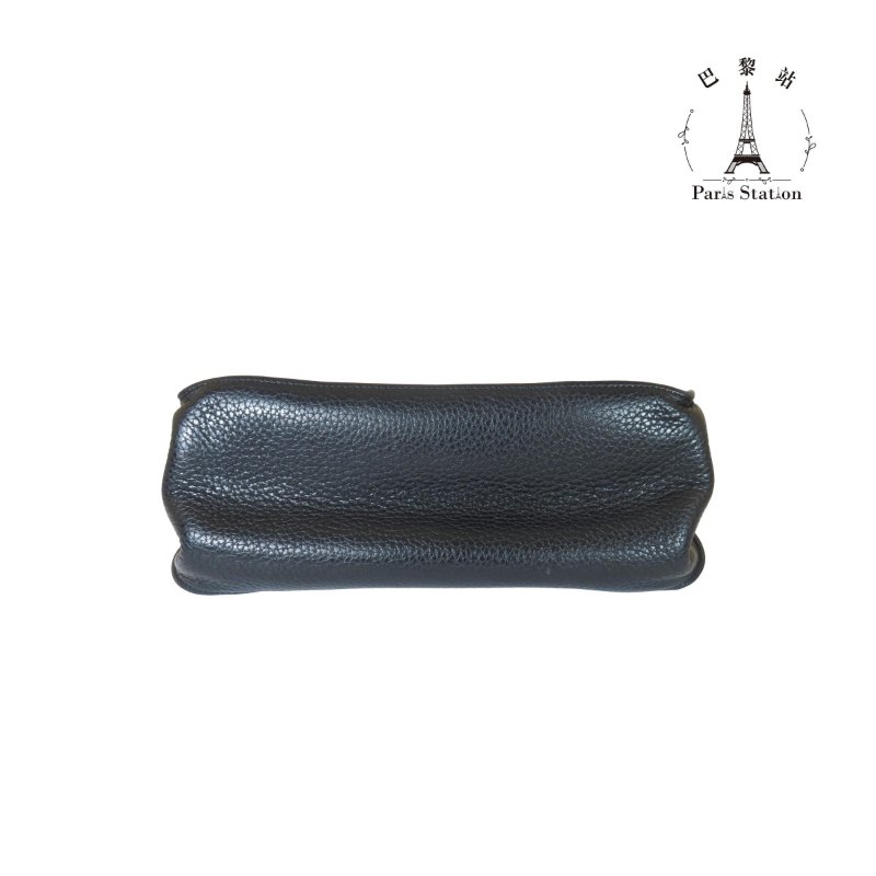 【巴黎站二手名牌專賣店】＊現貨＊HERMES 愛馬仕 真品＊🅀刻Jypsiere 28黑色皮革銀釦吉普賽肩背包 斜背包-2