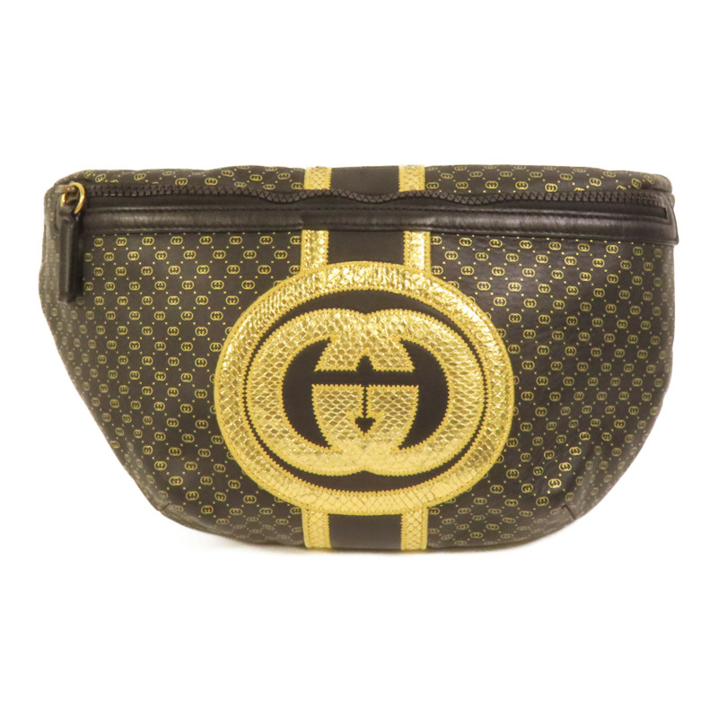 GUCCI 皮革DAPPER DAN Waist Bag腰包-0