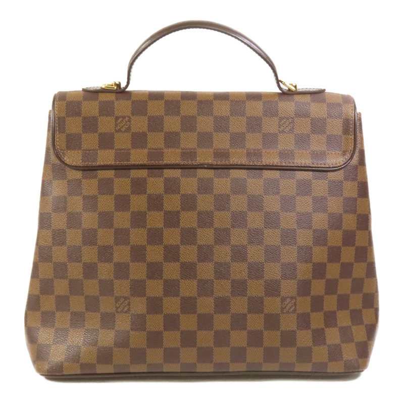 LOUIS VUITTON Damier Bergamo MM金扣手挽袋-1