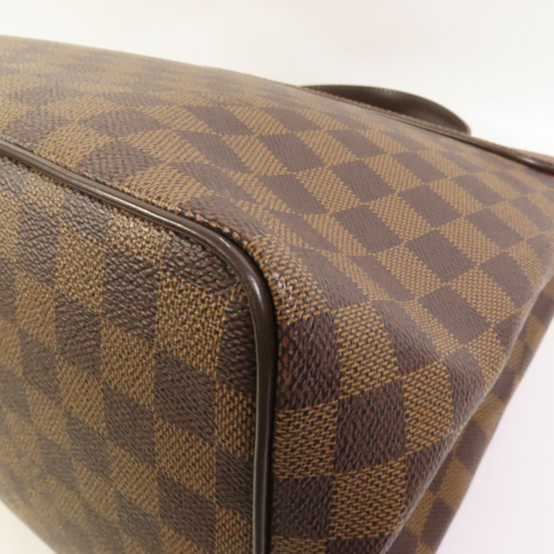 LOUIS VUITTON Damier Bergamo MM金扣手挽袋-10