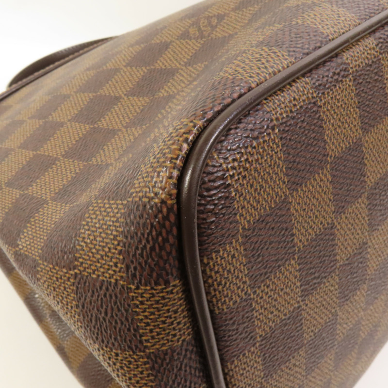 LOUIS VUITTON Damier Bergamo MM金扣手挽袋-11