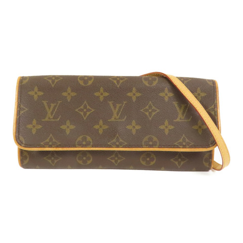 LOUIS VUITTON Monogram Pochette Twin GM金扣肩背袋