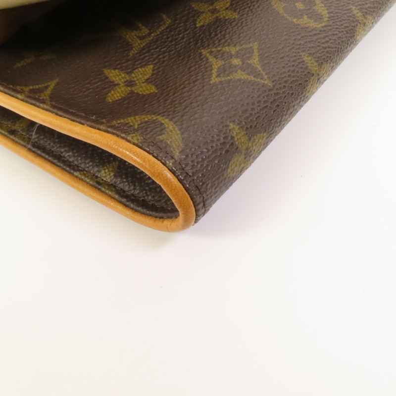 LOUIS VUITTON Monogram Pochette Twin GM金扣肩背袋-9