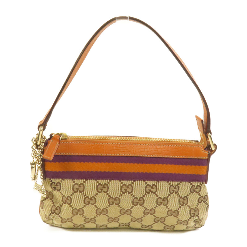 GUCCI 帆布Shoulder Bag金扣肩背袋-0