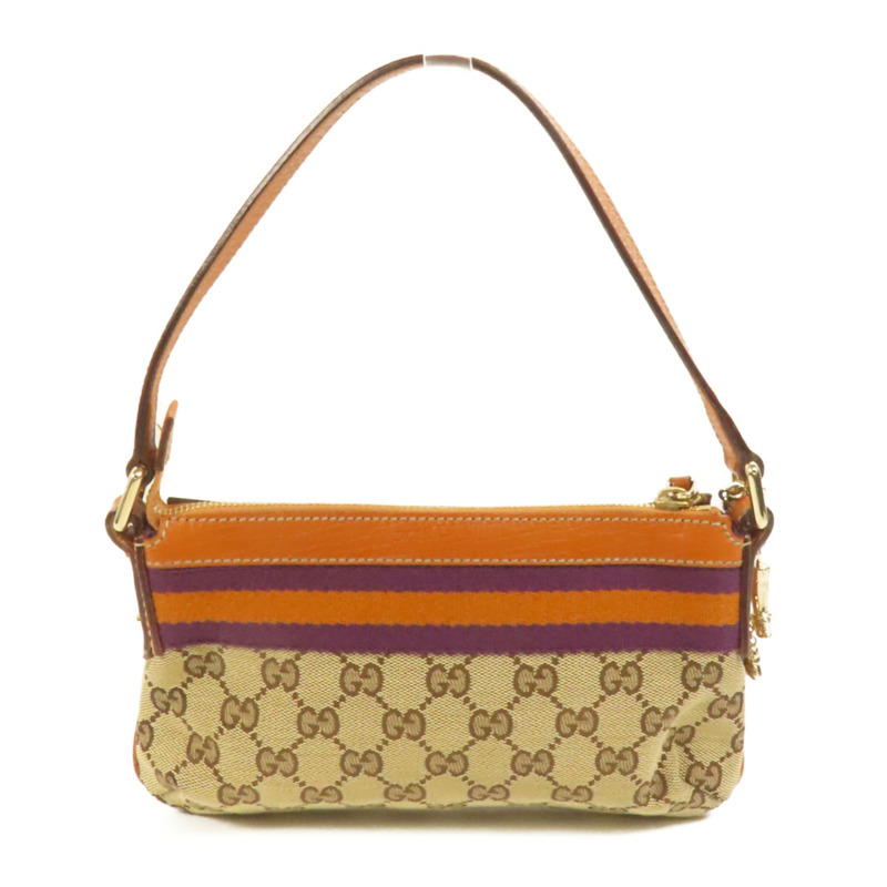 GUCCI 帆布Shoulder Bag金扣肩背袋-1