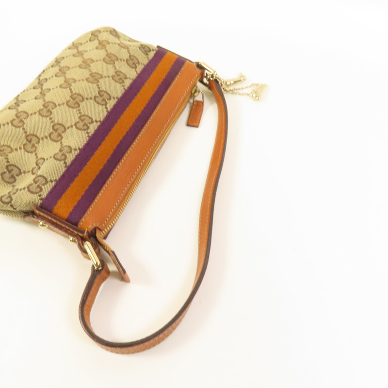 GUCCI 帆布Shoulder Bag金扣肩背袋-4