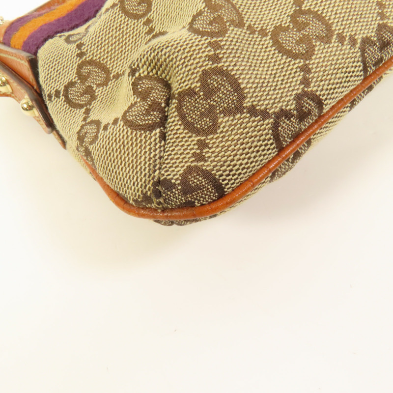 GUCCI 帆布Shoulder Bag金扣肩背袋-12