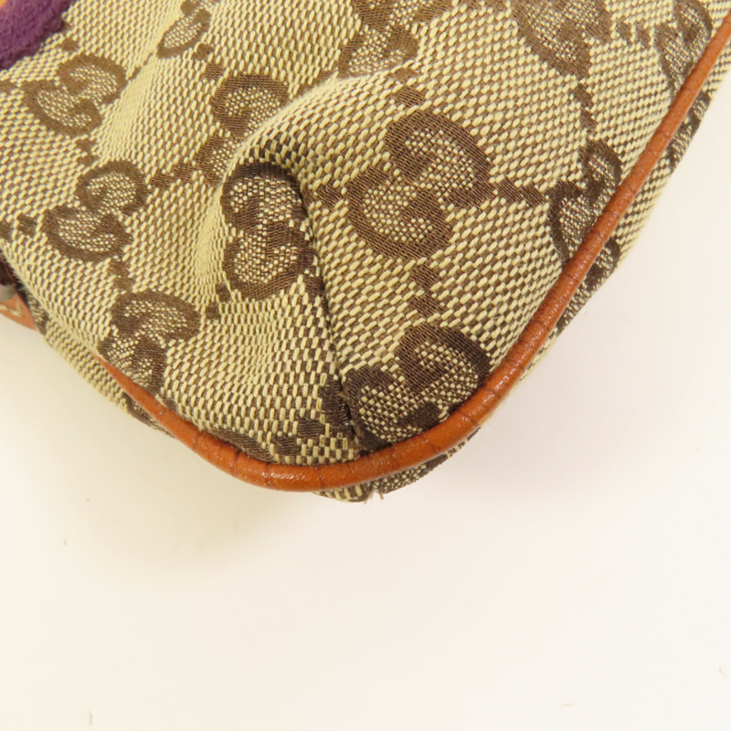 GUCCI 帆布Shoulder Bag金扣肩背袋-13