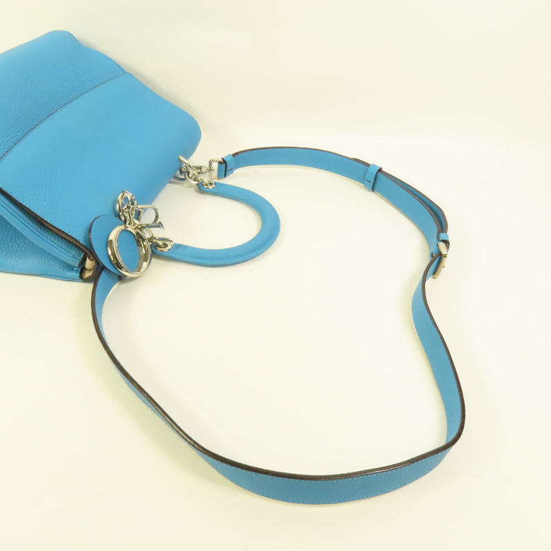 Dior 牛皮皮革Be Dior Bag Medium銀扣手挽肩背兩用袋-5