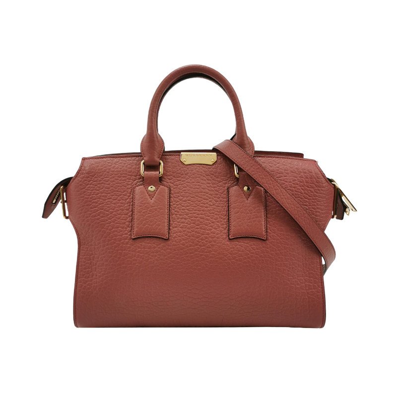 Burberry Clifton牛皮純色字母Logo徽標單肩包-0