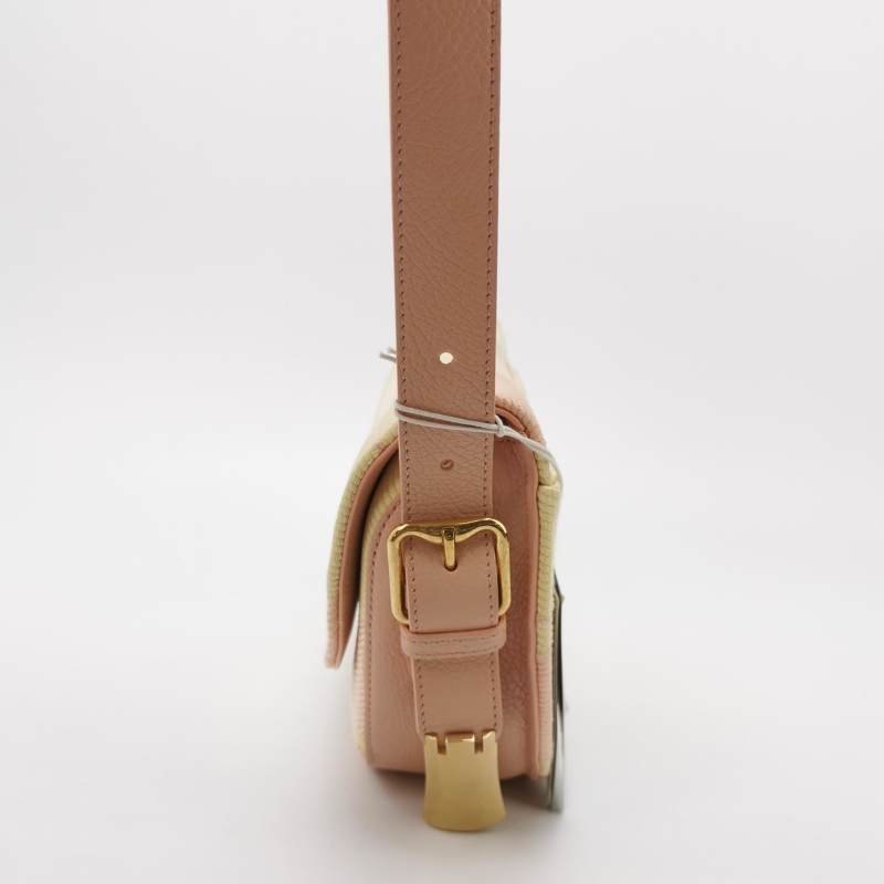 Burberry Chess牛皮帆布拼色圖案金屬旋扣斜挎包單肩包-2