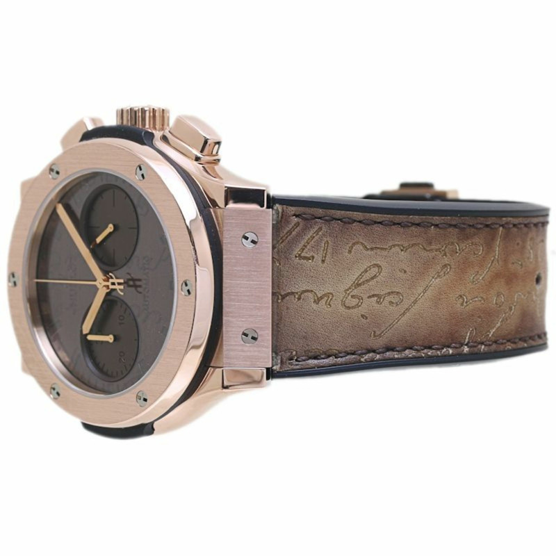 宇舶錶經典融合系列計時碼錶 Berluti Scritto 男士腕錶 40145，限量版 250 枚，521.OX.0500.VR.BER17-2