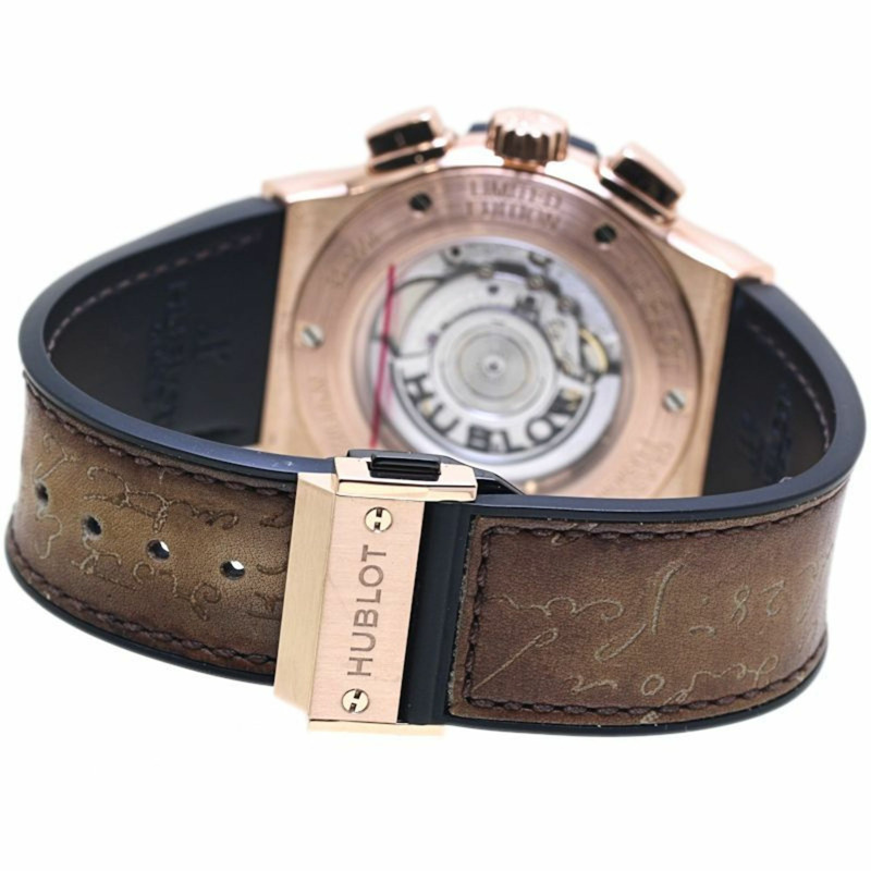 宇舶錶經典融合系列計時碼錶 Berluti Scritto 男士腕錶 40145，限量版 250 枚，521.OX.0500.VR.BER17-3