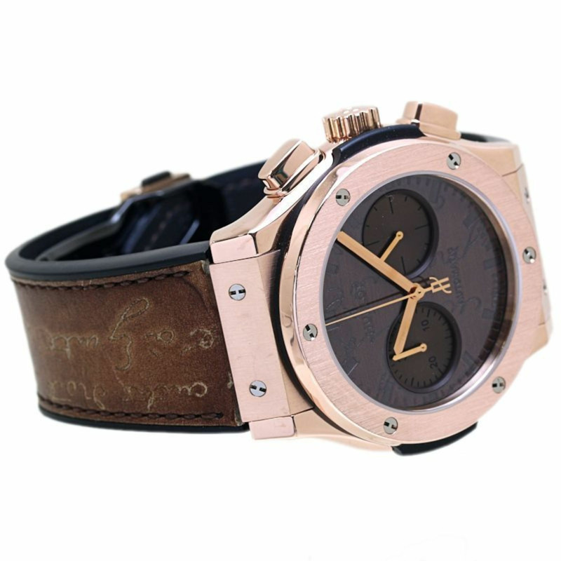 宇舶錶經典融合系列計時碼錶 Berluti Scritto 男士腕錶 40145，限量版 250 枚，521.OX.0500.VR.BER17-4