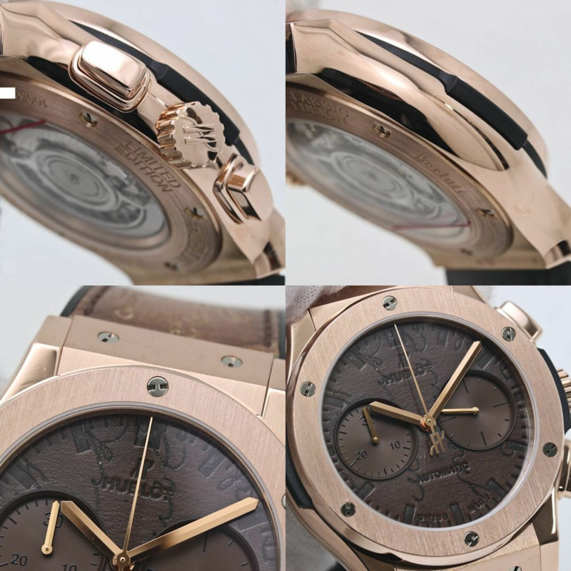 宇舶錶經典融合系列計時碼錶 Berluti Scritto 男士腕錶 40145，限量版 250 枚，521.OX.0500.VR.BER17-6