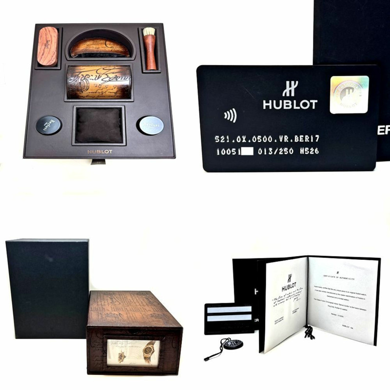 宇舶錶經典融合系列計時碼錶 Berluti Scritto 男士腕錶 40145，限量版 250 枚，521.OX.0500.VR.BER17-9