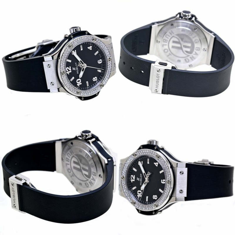 宇舶錶 Big Bang 系列精鋼鑲鑽腕錶 361.SX.1270.RX.1104 女士款，並配有不鏽鋼錶帶和橡膠錶帶 40163-3