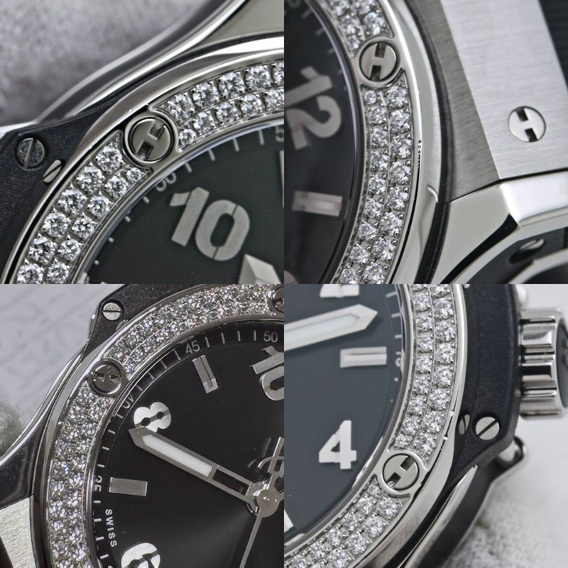 宇舶錶 Big Bang 系列精鋼鑲鑽腕錶 361.SX.1270.RX.1104 女士款，並配有不鏽鋼錶帶和橡膠錶帶 40163-6