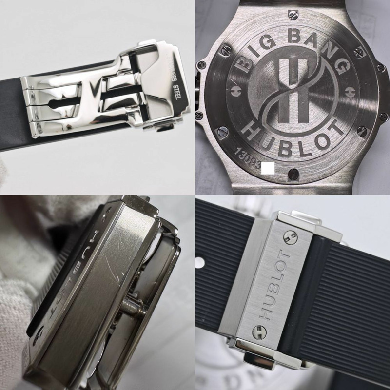 宇舶錶 Big Bang 系列精鋼鑲鑽腕錶 361.SX.1270.RX.1104 女士款，並配有不鏽鋼錶帶和橡膠錶帶 40163-8