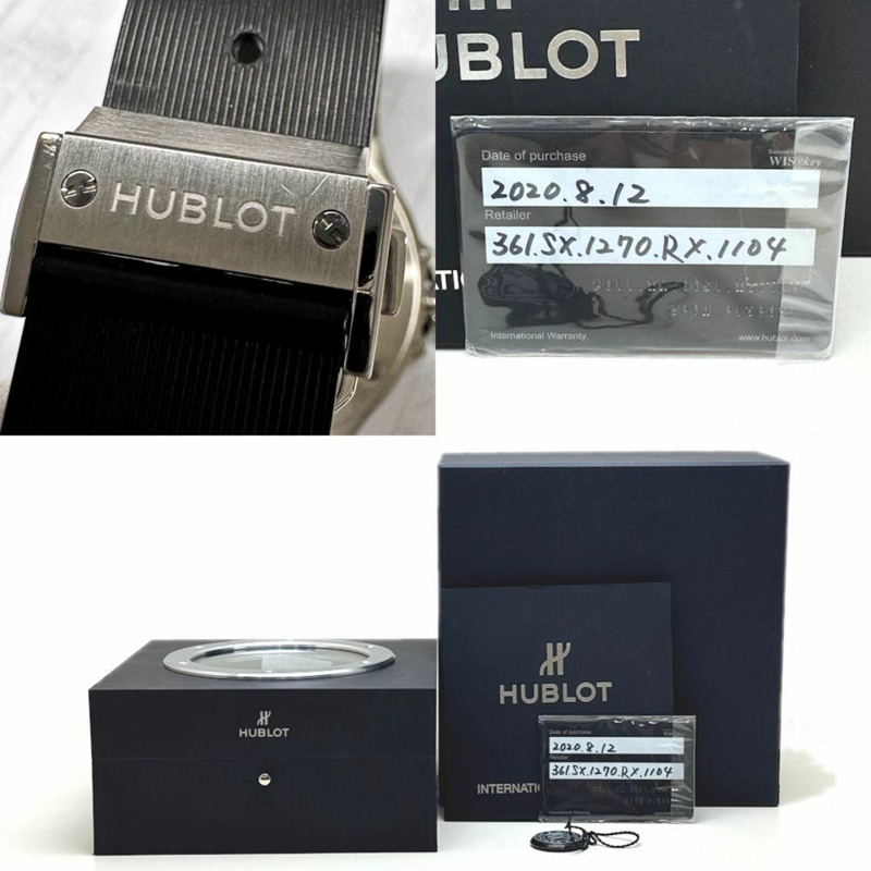 宇舶錶 Big Bang 系列精鋼鑲鑽腕錶 361.SX.1270.RX.1104 女士款，並配有不鏽鋼錶帶和橡膠錶帶 40163-9