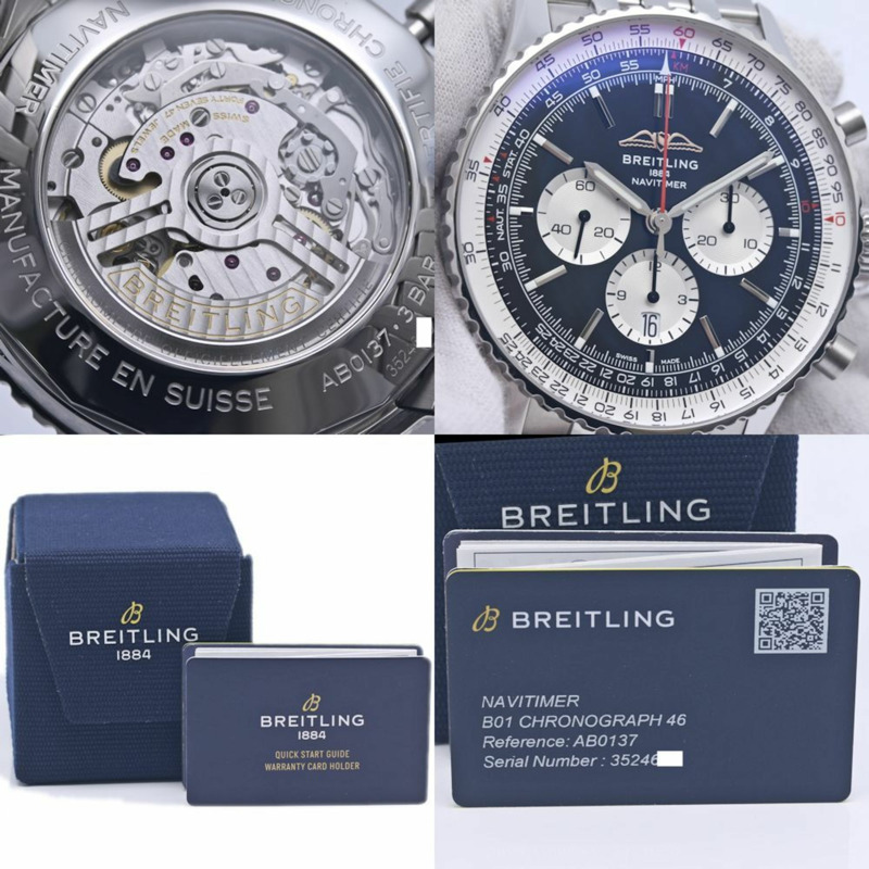 百年靈 Navitimer B01 計時碼錶 AB0137211B1A1 AB0137 男錶，不鏽鋼材質，40252-8