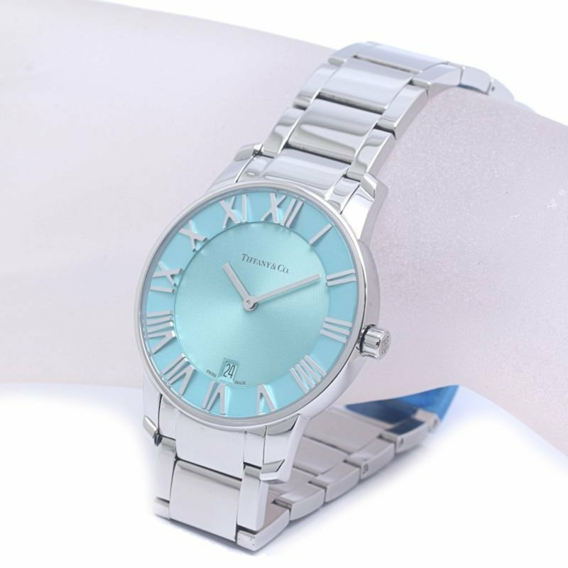 TIFFANY & Co.) Atlas 雙針腕錶 63452769 男士不鏽鋼腕錶 40257-2