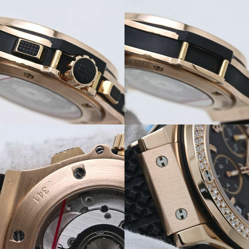 宇舶錶 Big Bang 系列金鑽腕錶 341.PX.130.RX.114 男款 18K 玫瑰金錶殼及橡膠錶帶 40144-6