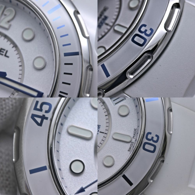 香奈兒 J12 Marine Date 38mm H2560 男士腕錶，白色陶瓷、不鏽鋼和橡膠材質 (40258)-6