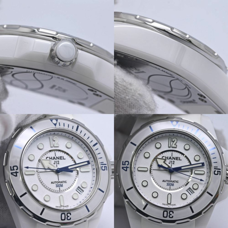 香奈兒 J12 Marine Date 38mm H2560 男士腕錶，白色陶瓷、不鏽鋼和橡膠材質 (40258)-7