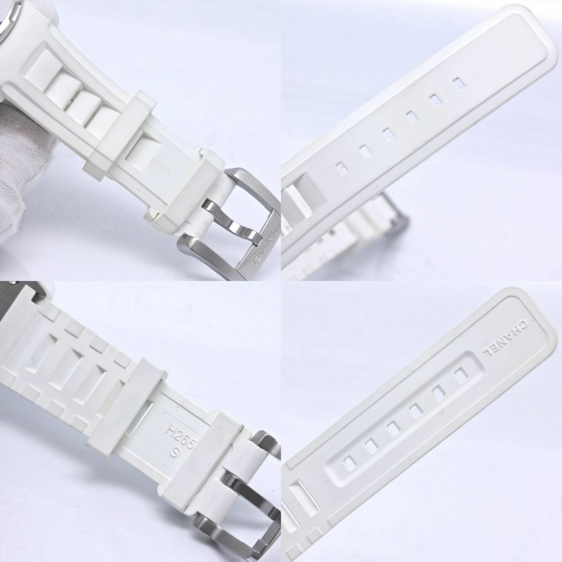 香奈兒 J12 Marine Date 38mm H2560 男士腕錶，白色陶瓷、不鏽鋼和橡膠材質 (40258)-8